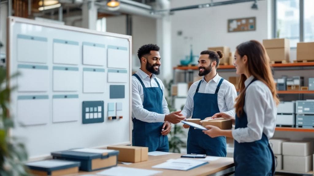 Team working together on operational workflows